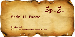 Széll Emese névjegykártya