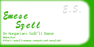 emese szell business card